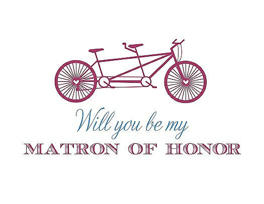 Will You Be My Matron of Honor Card - Bike