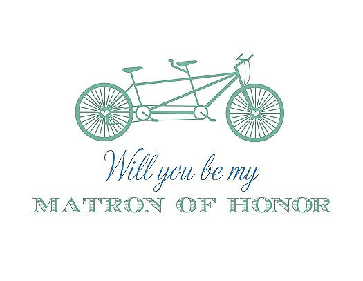 Will You Be My Matron of Honor Card - Bike