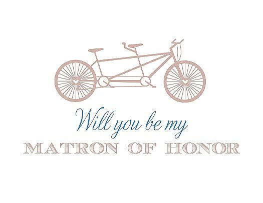 Will You Be My Matron of Honor Card - Bike