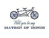 Front View Thumbnail - Sapphire & Cornflower Will You Be My Matron of Honor Card - Bike