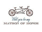 Front View Thumbnail - Toffee & Cornflower Will You Be My Matron of Honor Card - Bike