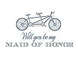 Front View Thumbnail - Platinum & Cornflower Will You Be My Maid of Honor - Bike