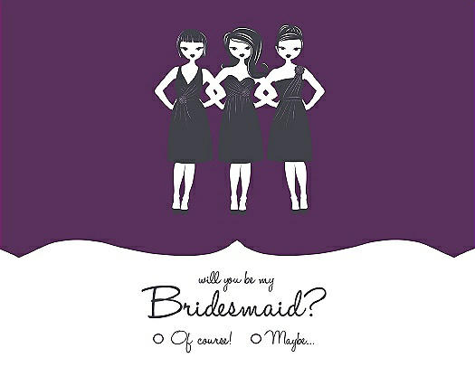 Will You Be My Bridesmaid Card - Girls Checkbox