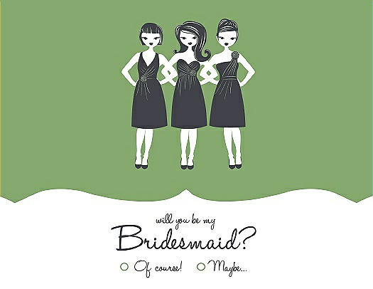 Will You Be My Bridesmaid Card - Girls Checkbox