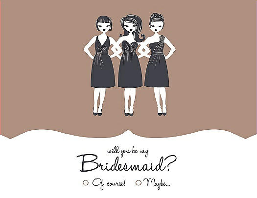 Will You Be My Bridesmaid Card - Girls Checkbox