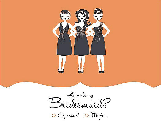Will You Be My Bridesmaid Card - Girls Checkbox