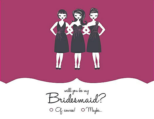 Will You Be My Bridesmaid Card - Girls Checkbox