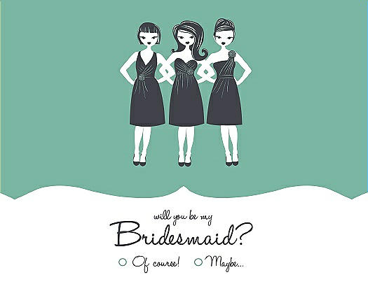 Will You Be My Bridesmaid Card - Girls Checkbox