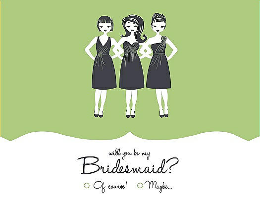 Will You Be My Bridesmaid Card - Girls Checkbox