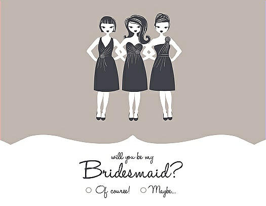 Will You Be My Bridesmaid Card - Girls Checkbox