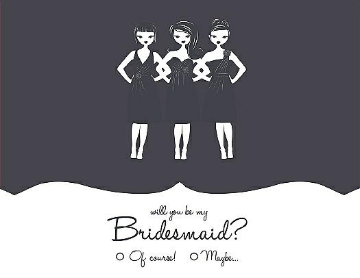 Will You Be My Bridesmaid Card - Girls Checkbox