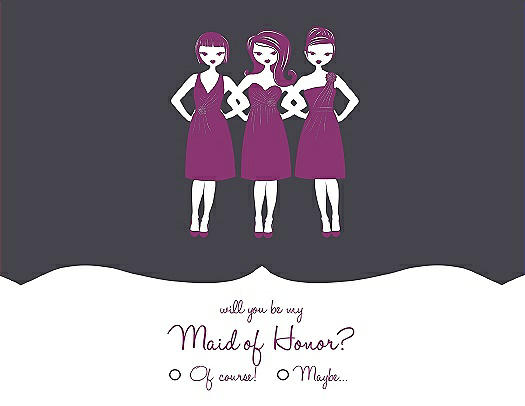 Will You Be My Maid of Honor Card - Girls Checkbox