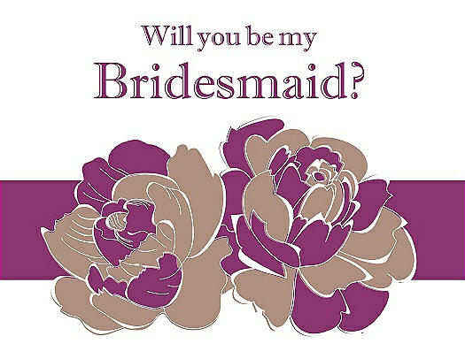 Will You Be My Bridesmaid Card - 2 Color Flowers