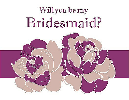 Will You Be My Bridesmaid Card - 2 Color Flowers