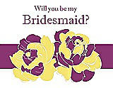 Front View Thumbnail - Snapdragon & Persian Plum Will You Be My Bridesmaid Card - 2 Color Flowers