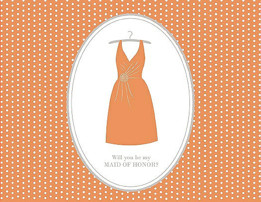 Will You Be My Maid of Honor Card - Dress