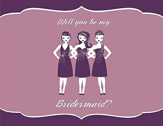 Will You Be My Bridesmaid Card - Girls