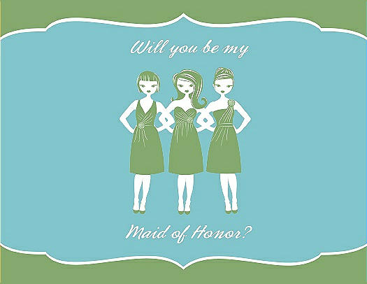 Will You Be My Maid of Honor Card - Girls