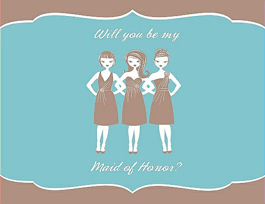 Will You Be My Maid of Honor Card - Girls