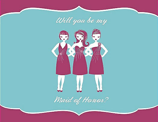 Will You Be My Maid of Honor Card - Girls