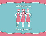 Front View Thumbnail - Nectar & Spa Will You Be My Maid of Honor Card - Girls