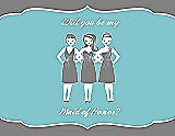 Front View Thumbnail - Quarry & Spa Will You Be My Maid of Honor Card - Girls