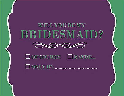 Will You Be My Bridesmaid Card - Checkbox