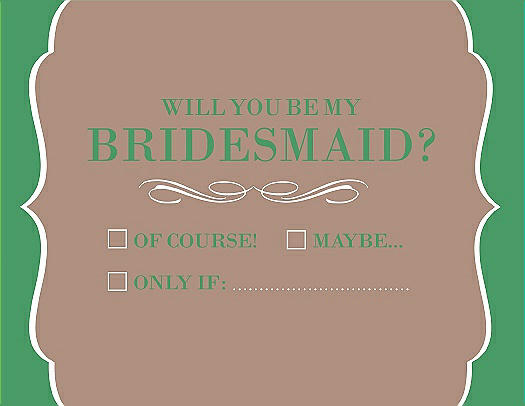 Will You Be My Bridesmaid Card - Checkbox