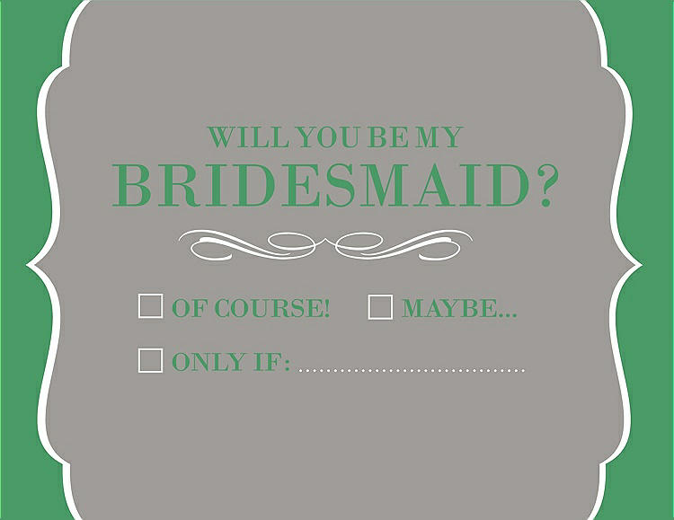 Front View - Cathedral & Juniper Will You Be My Bridesmaid Card - Checkbox