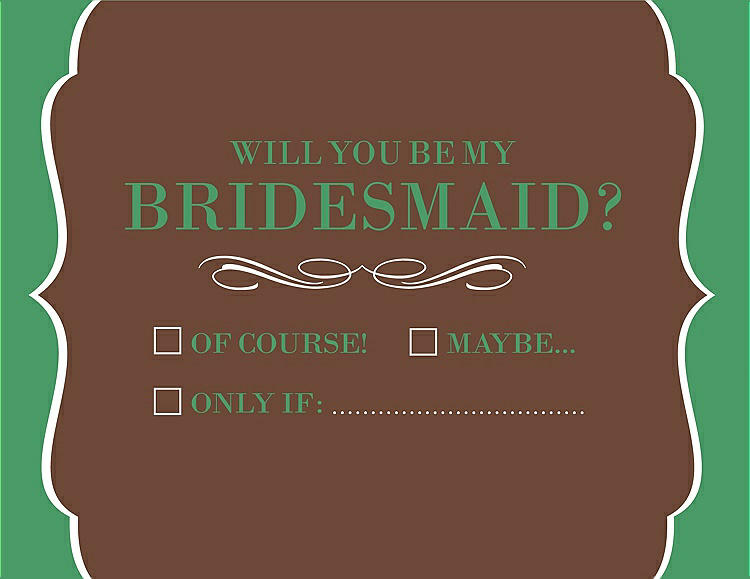 Front View - Cinnamon & Juniper Will You Be My Bridesmaid Card - Checkbox