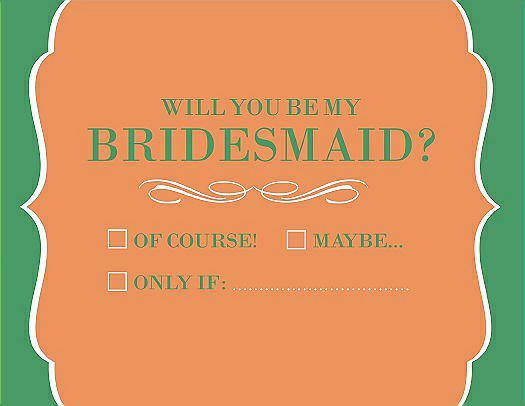Will You Be My Bridesmaid Card - Checkbox