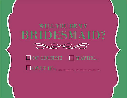 Will You Be My Bridesmaid Card - Checkbox