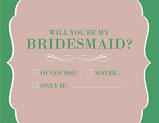 Will You Be My Bridesmaid Card - Checkbox