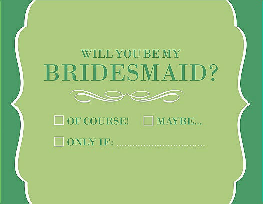 Will You Be My Bridesmaid Card - Checkbox