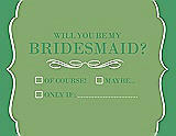 Front View Thumbnail - Appletini & Juniper Will You Be My Bridesmaid Card - Checkbox