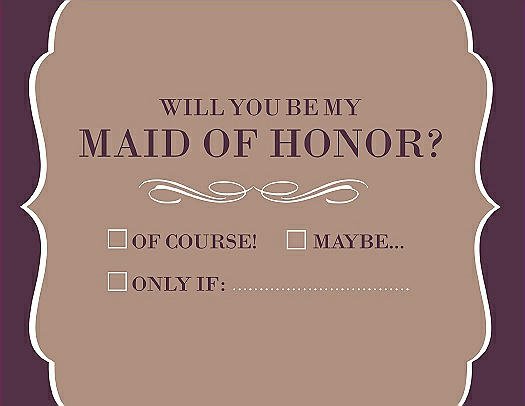 Will You Be My Maid of Honor Card - Checkbox