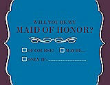 Front View Thumbnail - Cerulean & Italian Plum Will You Be My Maid of Honor Card - Checkbox