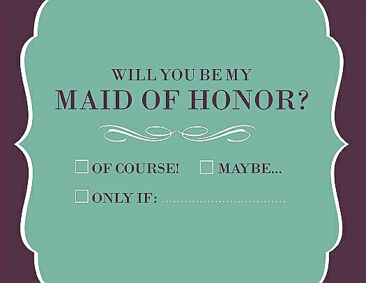 Will You Be My Maid of Honor Card - Checkbox