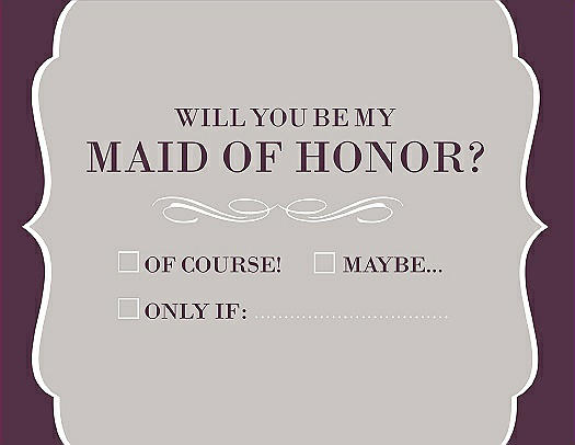 Will You Be My Maid of Honor Card - Checkbox
