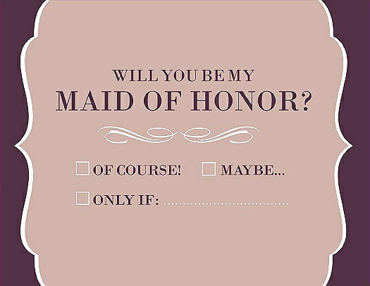 Will You Be My Maid of Honor Card - Checkbox