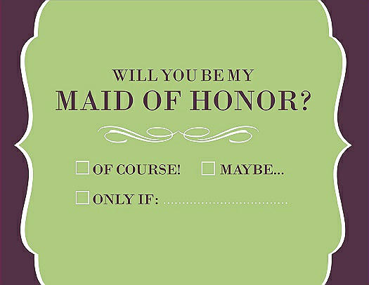 Will You Be My Maid of Honor Card - Checkbox