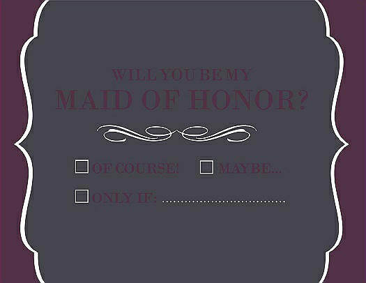 Will You Be My Maid of Honor Card - Checkbox