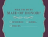 Front View Thumbnail - Capri & Italian Plum Will You Be My Maid of Honor Card - Checkbox