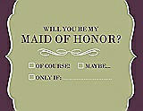 Front View Thumbnail - Mint & Italian Plum Will You Be My Maid of Honor Card - Checkbox