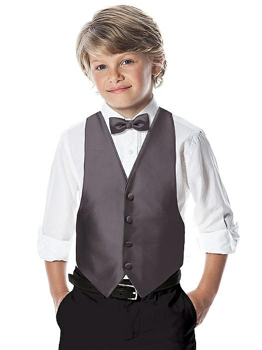Yarn-Dyed Boy's Backless Vest by After Six