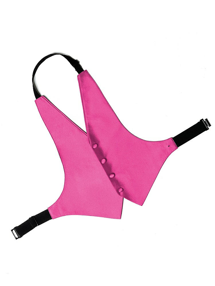 Back View - Fuchsia Yarn-Dyed Boy's Backless Vest by After Six