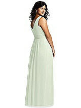 Alt View 2 Thumbnail - Mint Green Sleeveless Draped Chiffon Maxi Dress with Front Slit