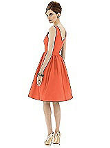 Rear View Thumbnail - Fiesta Sleeveless Natural Wais Cocktail Length Dress