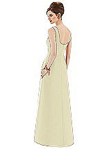 Rear View Thumbnail - Butter Yellow Alfred Sung Bridesmaid Dress D659