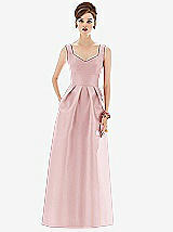 Front View Thumbnail - Ballet Pink Alfred Sung Bridesmaid Dress D659
